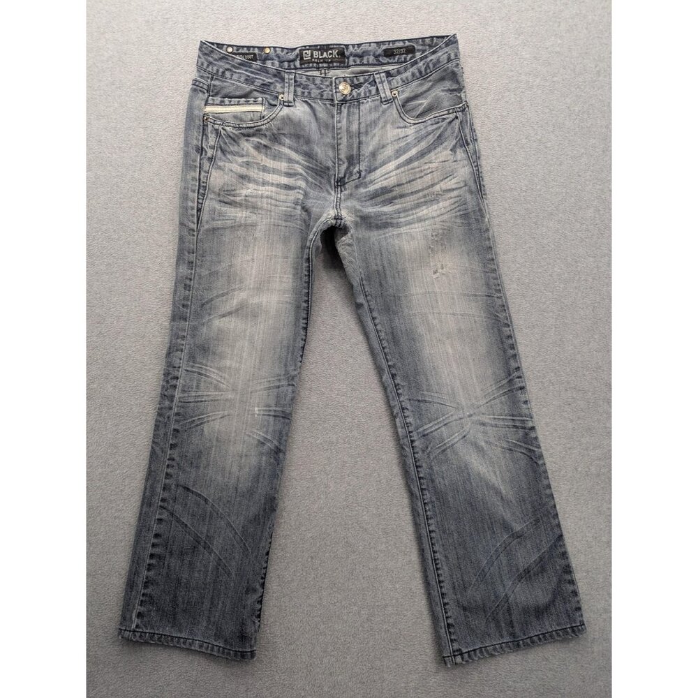 CJ Black Premium Low Rise Boot Jeans Mens 32x29 Blue Light Wash Bootcut Denim